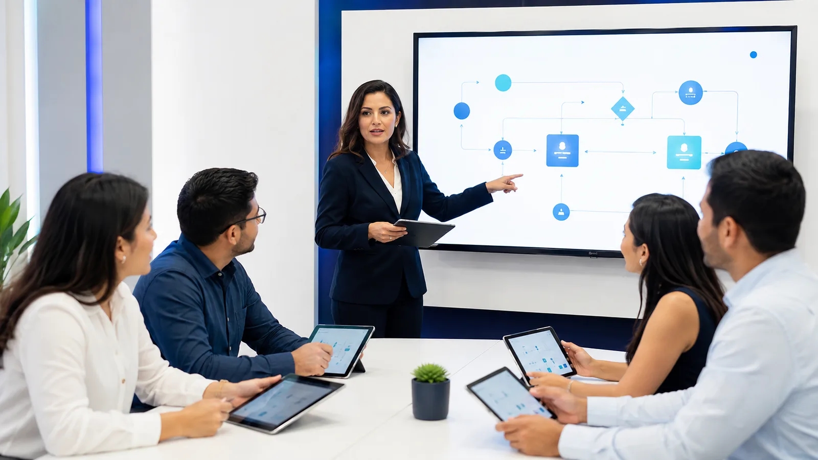 Sesión de diseño de procesos con el equipo del cliente